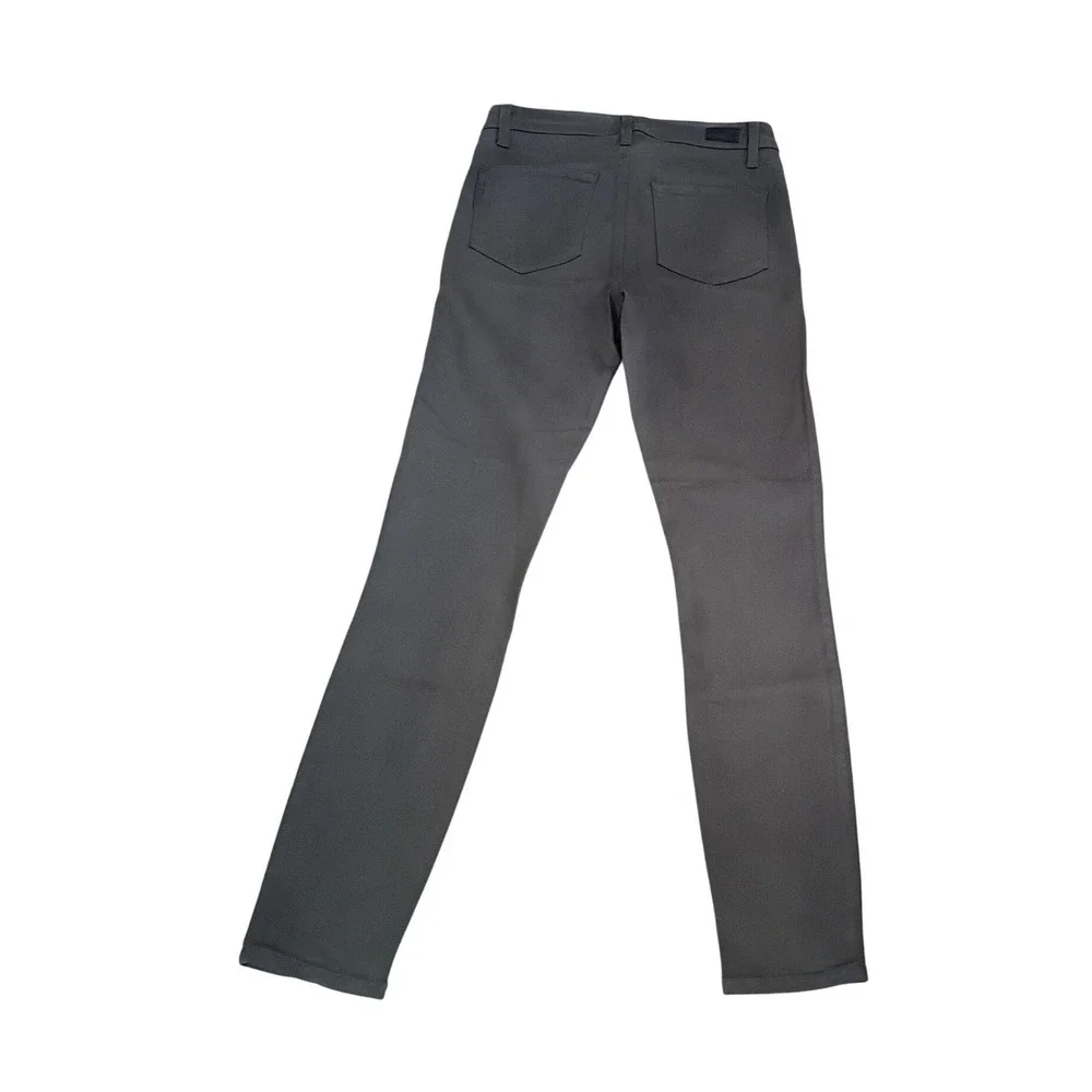 Anthro PAIGE Hoxton Ankle High Rise Coated Skinny Jeans Olive Grn 26x27 NWT $216